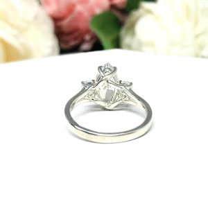 Marquise Round Accents Cubic Zirconia Engagement Ring