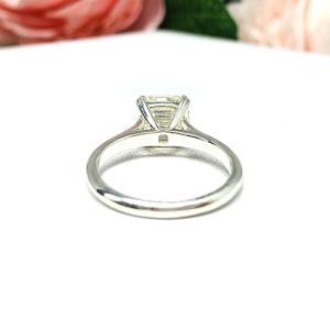 Asscher Near Colorless 2 Carat CZ Engagement Ring