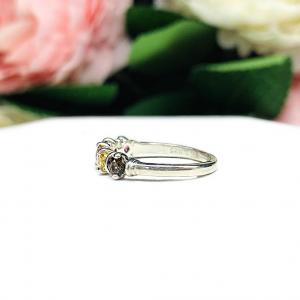 Autumn Colors 3mm Round Natural Gemstone Five Stone Ring