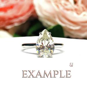 Pear Near Colorless Cubic Zirconia Loose 12x8mm (3 carats) Diamond Simulant