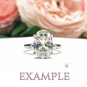 Elongated Oval  Near Colorless Cubic Zirconia Loose 12x8mm (3.5 carats) Skinny Oval Diamond Simulant