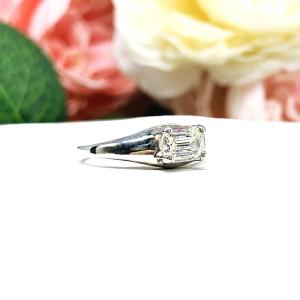 7x5mm Elongated Asscher Cubic Zirconia Engagement Ring SIZE 7 FINAL SALE