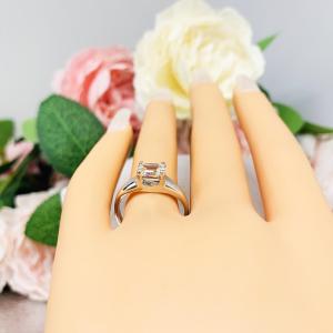 7x5mm Elongated Asscher Cubic Zirconia Engagement Ring SIZE 7 FINAL SALE