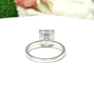 Asscher Cubic Zirconia Engagement Ring