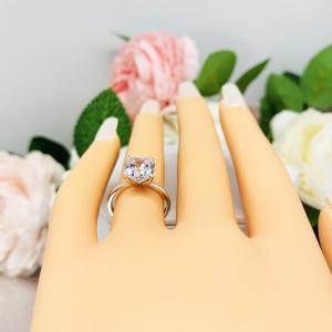 Asscher Cubic Zirconia Engagement Ring