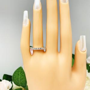 Round CZ 2.5mm Wedding Band Half Eternity 12 Stone