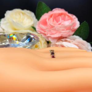 Autumn Colors 3mm Round Natural Gemstone Five Stone Ring