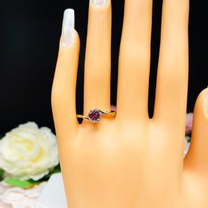 Round Lab Created Alexandrite 6 Prong Ring