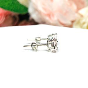 Peach Morganite Oval Stud Earrings Natural 7x5mm Sterling Silver CLEARANCE