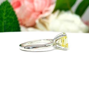 Canary Asscher CZ Engagement Ring