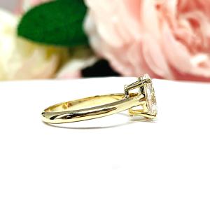 10x5mm Marquise Moissanite 10k Yellow Gold Engagement Ring Size 6 FINAL SALE