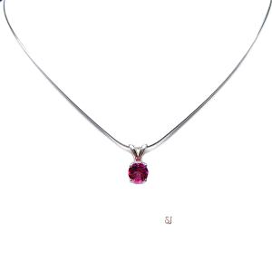 Mystic Pink Topaz Pendant Sterling Silver Necklace Round 6mm Natural October Birthstone Alternative