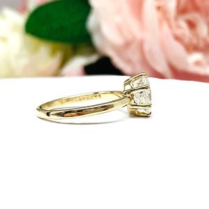Oval Moissanite 6 Prong Gold Engagement Ring Authentic FREE UPS 3RD DAY