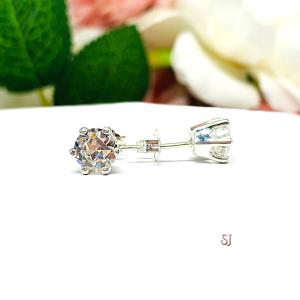 Old European Cut Cubic Zirconia 6 Prong Stud Earrings 6.5mm 2 Carats