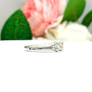 Round Near Colorless 3mm CZ Five Stone Ring