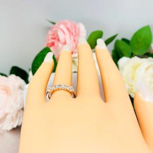 Round Near Colorless 3mm CZ Five Stone Ring