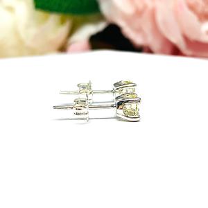 Round-Cut Yellow CZ Stud Earrings • 5mm, Sterling Silver