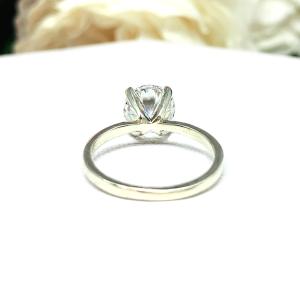 Round Moissanite Engagement Gold Ring Authentic FREE UPS 3RD DAY