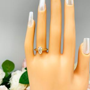 10x5mm Marquise Moissanite 10k Yellow Gold Engagement Ring Size 6 FINAL SALE