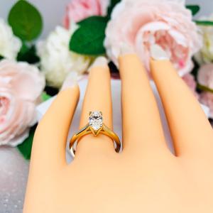 10x5mm Marquise Moissanite 10k Yellow Gold Engagement Ring Size 6 FINAL SALE