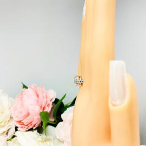 Natural White Topaz Pear Wide Band Engagement Ring Size 7 CLEARANCE