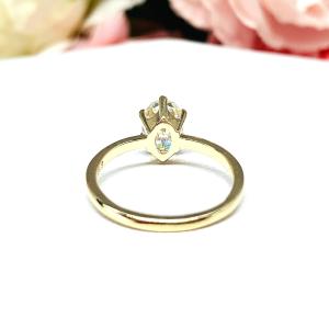 Oval Moissanite 6 Prong Gold Engagement Ring Authentic FREE UPS 3RD DAY