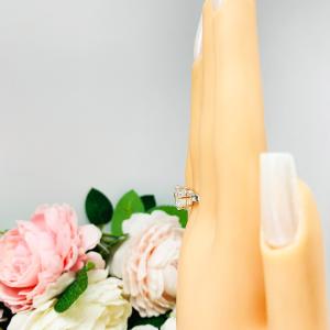 Heart Cubic Zirconia Six Prong Engagement Ring