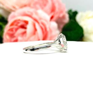 Round 11mm CZ Engagement Ring 5 Carats Split Prong Cathedral