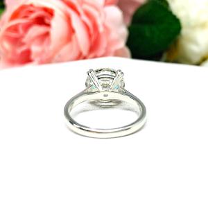 Round 11mm CZ Engagement Ring 5 Carats Split Prong Cathedral