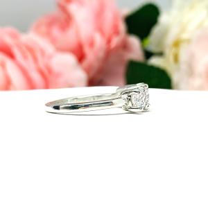 Round 6mm Cubic Zirconia Three Stone Engagement Ring SIZE 7 FINAL SALE