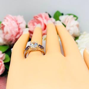 Oval Cubic Zirconia Lab Alexandrite Pears Three Stone Engagement Ring SIZE 7 FINAL SALE