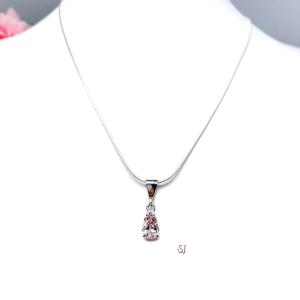 Genuine Pink Morganite Pear Pendant No chain CLEARANCE