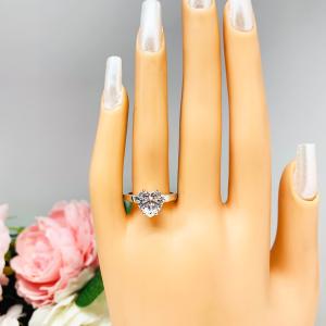 Heart Cubic Zirconia Six Prong Engagement Ring