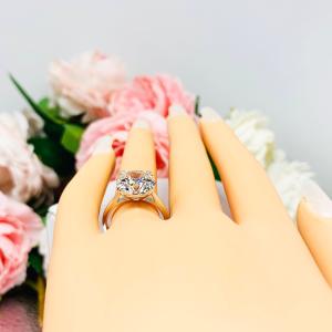 Round 11mm CZ Engagement Ring 5 Carats Split Prong Cathedral
