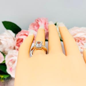 Radiant Cubic Zirconia Engagement Lower Profile Ring