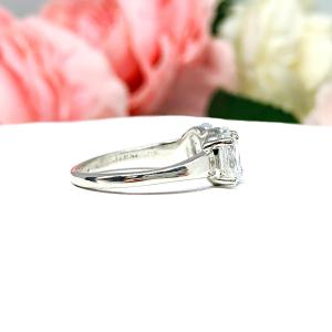 Oval Cubic Zirconia Three Stone Engagement or Anniversary Ring SIZE 7 FINAL SALE