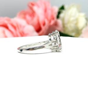 White Topaz Pear Sterling Silver Ring 12x8mm Size 7 CLEARANCE