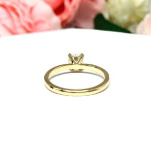 Petite Round Near Colorless CZ Engagement Ring