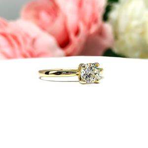 Petite Round Near Colorless CZ Engagement Ring