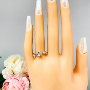 6mm Natural White Topaz Trillion Bypass Ring SIZES 7 AND 8 FINAL SALE