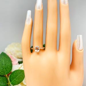 Natural White Topaz Oval Ring