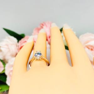 Pear Cubic Zirconia 9x6mm Engagement Ring SIZE 6 FINAL SALE