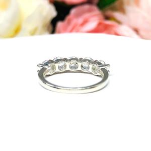 Floating Round 4.5mm Cubic Zirconia Five Stone Ring SIZE 6.5 FINAL SALE