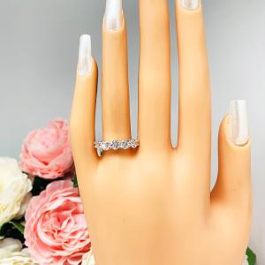 Floating Round 4.5mm Cubic Zirconia Five Stone Ring SIZE 6.5 FINAL SALE