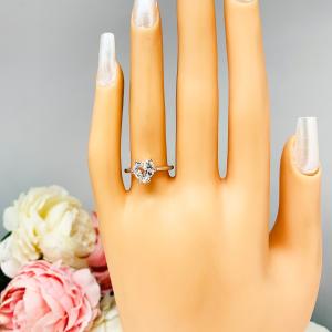 Natural White Topaz Heart Ring Size 6 FINAL SALE