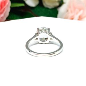 9mm Natural Round White Topaz Split Shank Ring SIZE 7 FINAL SALE