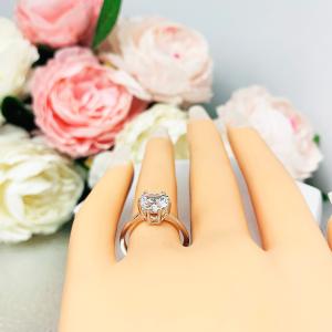 Heart 8mm Near Colorless Cubic Zirconia Engagement Ring SIZE 6 FINAL SALE
