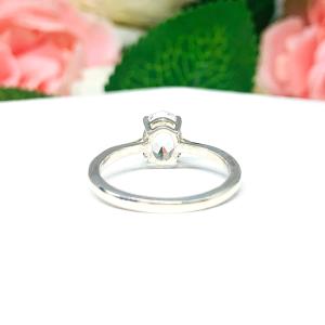 Natural White Topaz Oval Ring