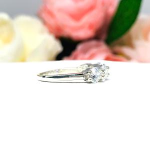 Floating Round 4.5mm Cubic Zirconia Five Stone Ring SIZE 6.5 FINAL SALE