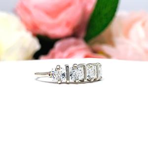 Cushion 4mm Cubic Zirconia Four Stone Ring Size 6.5 FINAL SALE